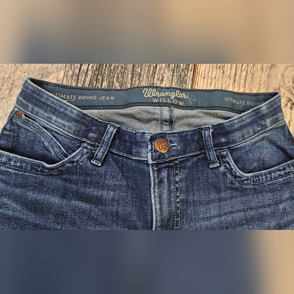 Wrangler Willow Ultimate Riding Jean Blue Denim Mid-rise Size 31x32 - Picture 2 of 7